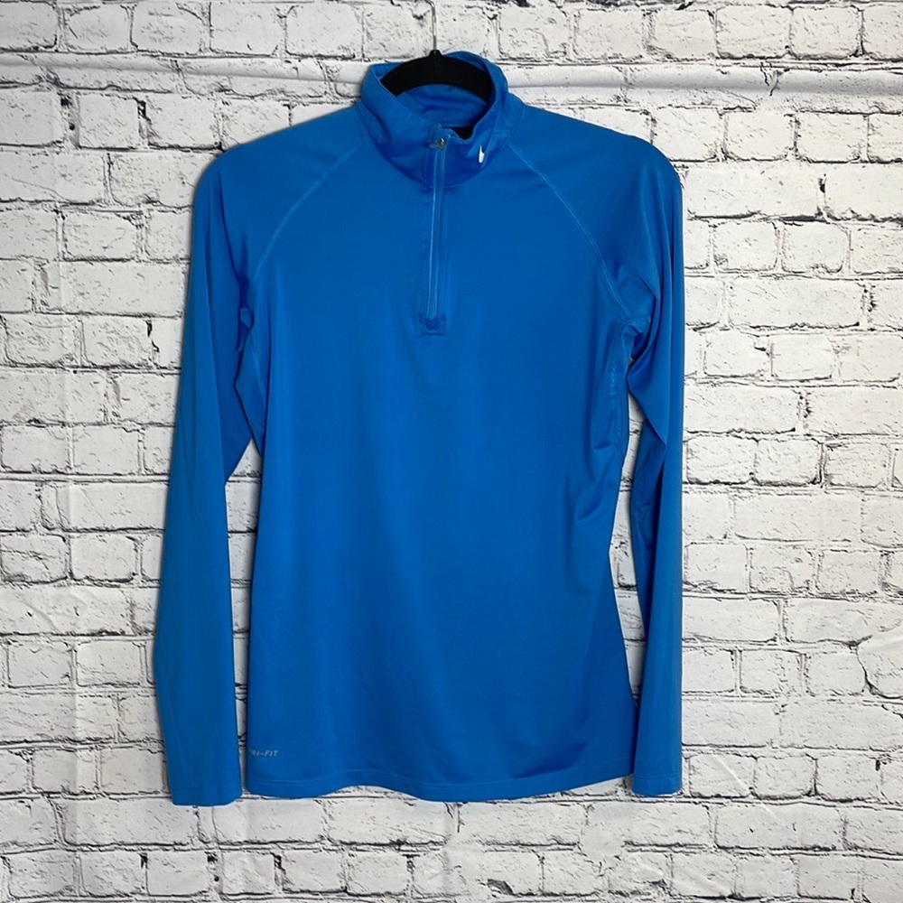 Nike Pro Combat Women’s Dri-Fit Compression Blue Long Sleeve Top Size M